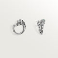 CARTIER PANTHERE DIAMOND ONYX GREEN EMERAL SILVER EARRINGS