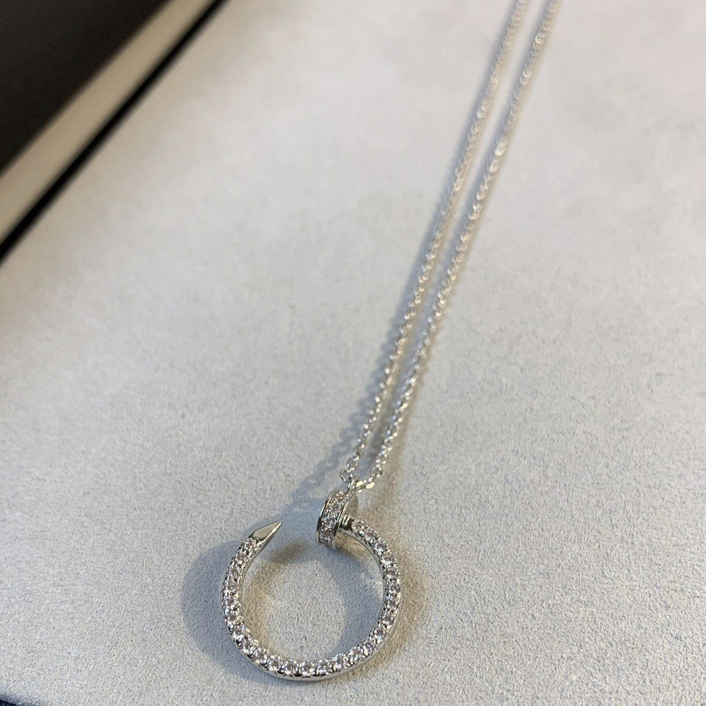 CARTIER JUSTE NECKLACE 2.2MM SILVER FULL DIAMONDS
