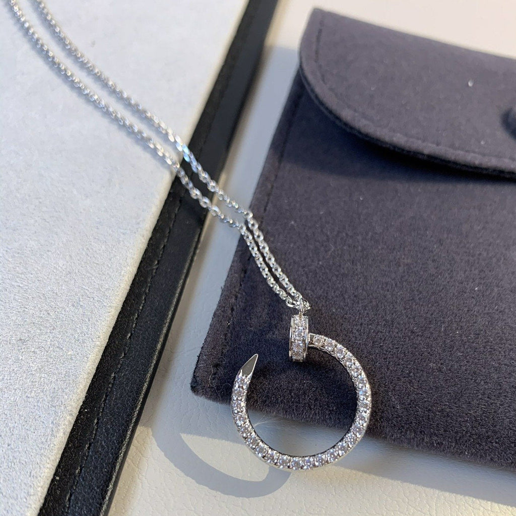 CARTIER JUSTE NECKLACE 2.2MM SILVER FULL DIAMONDS