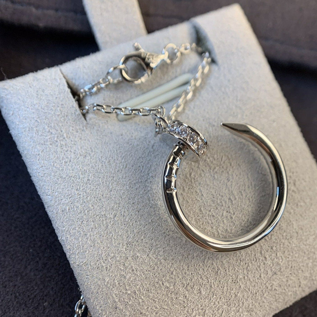 CARTIER JUSTE NECKLACE 2.2MM SILVER FULL DIAMONDS