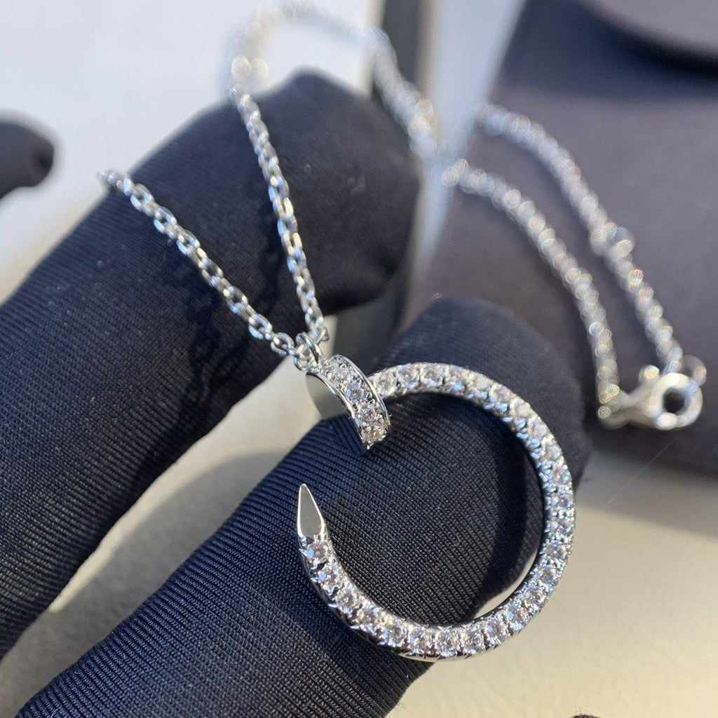 CARTIER JUSTE NECKLACE 2.2MM SILVER FULL DIAMONDS
