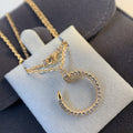 CARTIER JUSTE NECKLACE 2.2MM PINK GOLD FULL DIAMONDS