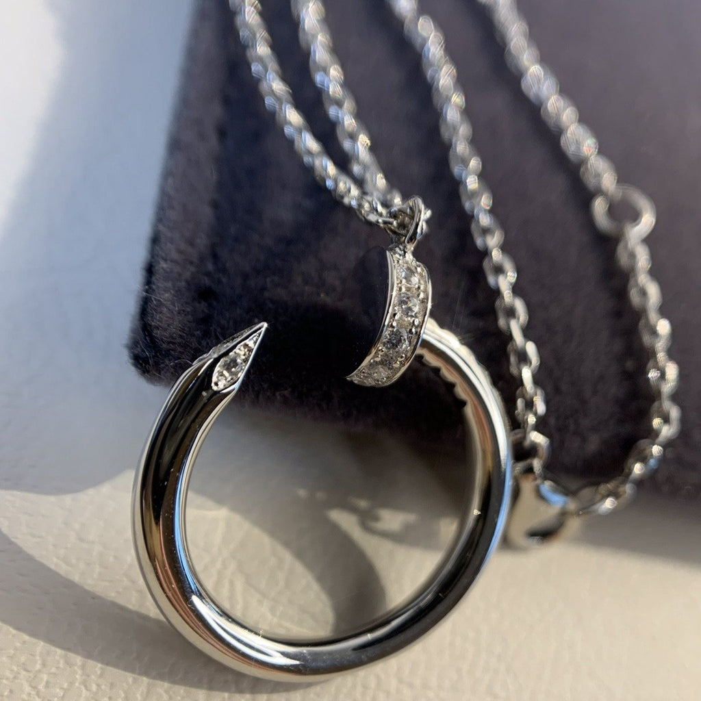 CARTIER JUSTE NECKLACE 2.2MM SILVER DIAMONDS