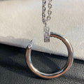 CARTIER JUSTE NECKLACE 2.2MM SILVER DIAMONDS