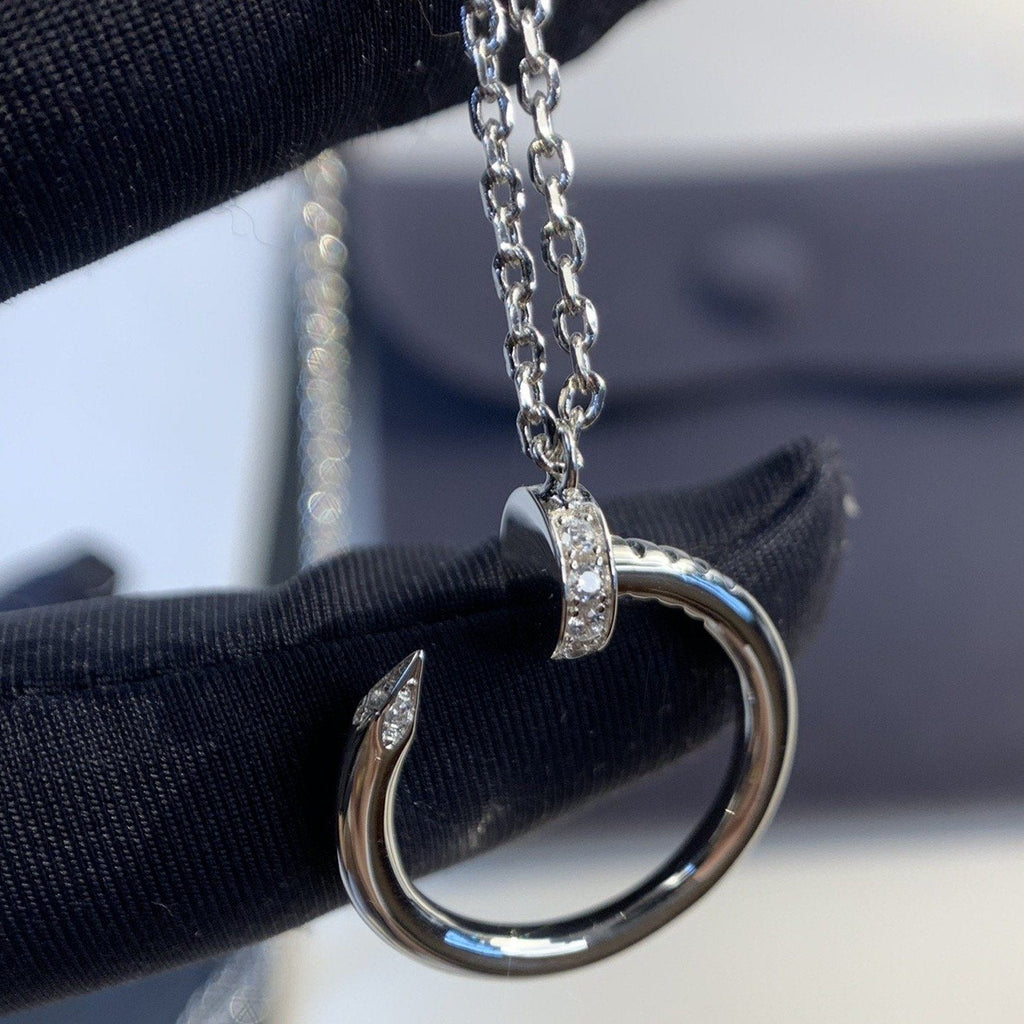 CARTIER JUSTE NECKLACE 2.2MM SILVER DIAMONDS