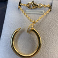 CARTIER JUSTE NECKLACE 2.2MM GOLD DIAMONDS