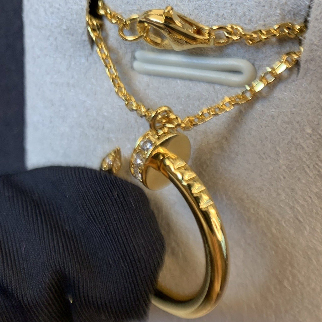 CARTIER JUSTE NECKLACE 2.2MM GOLD DIAMONDS