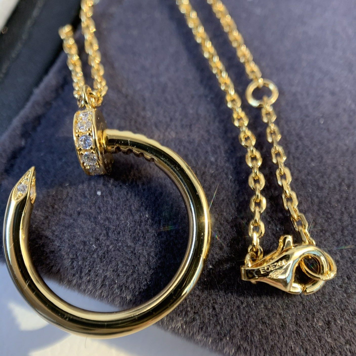 CARTIER JUSTE NECKLACE 2.2MM GOLD DIAMONDS