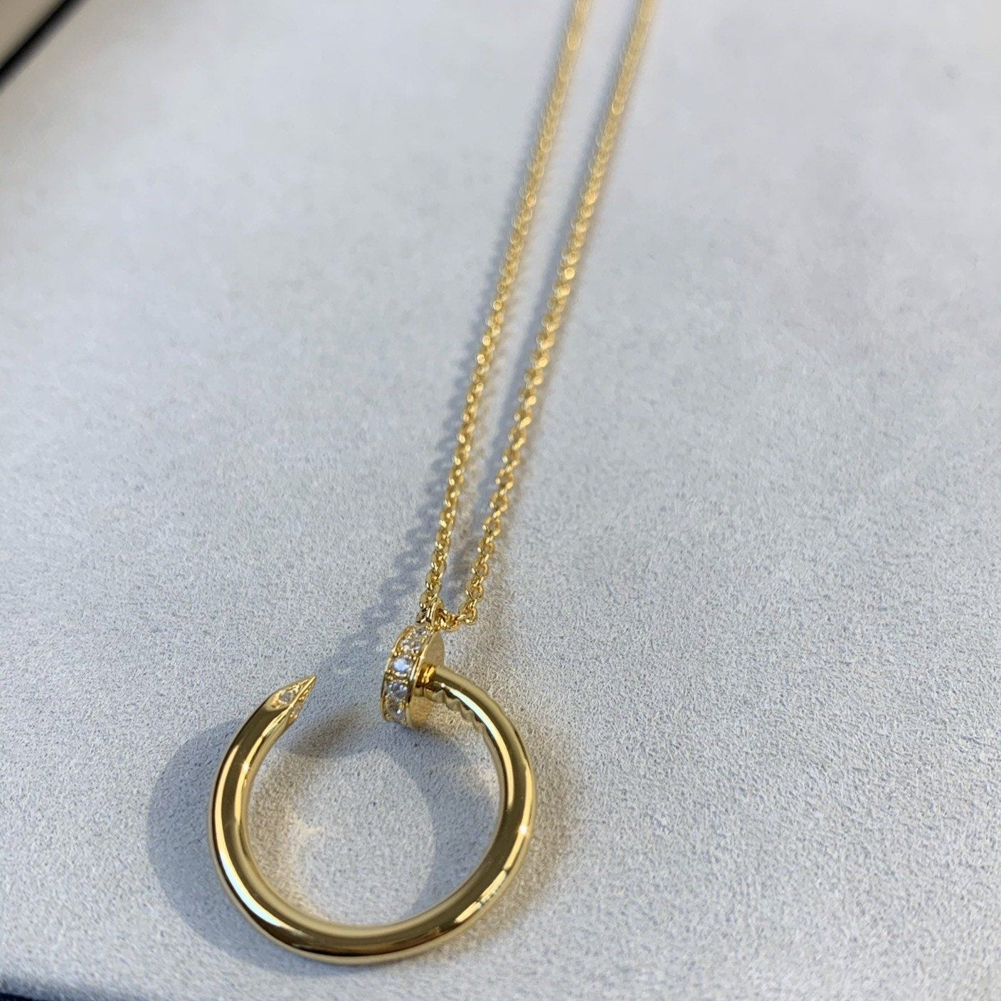 CARTIER JUSTE NECKLACE 2.2MM GOLD DIAMONDS