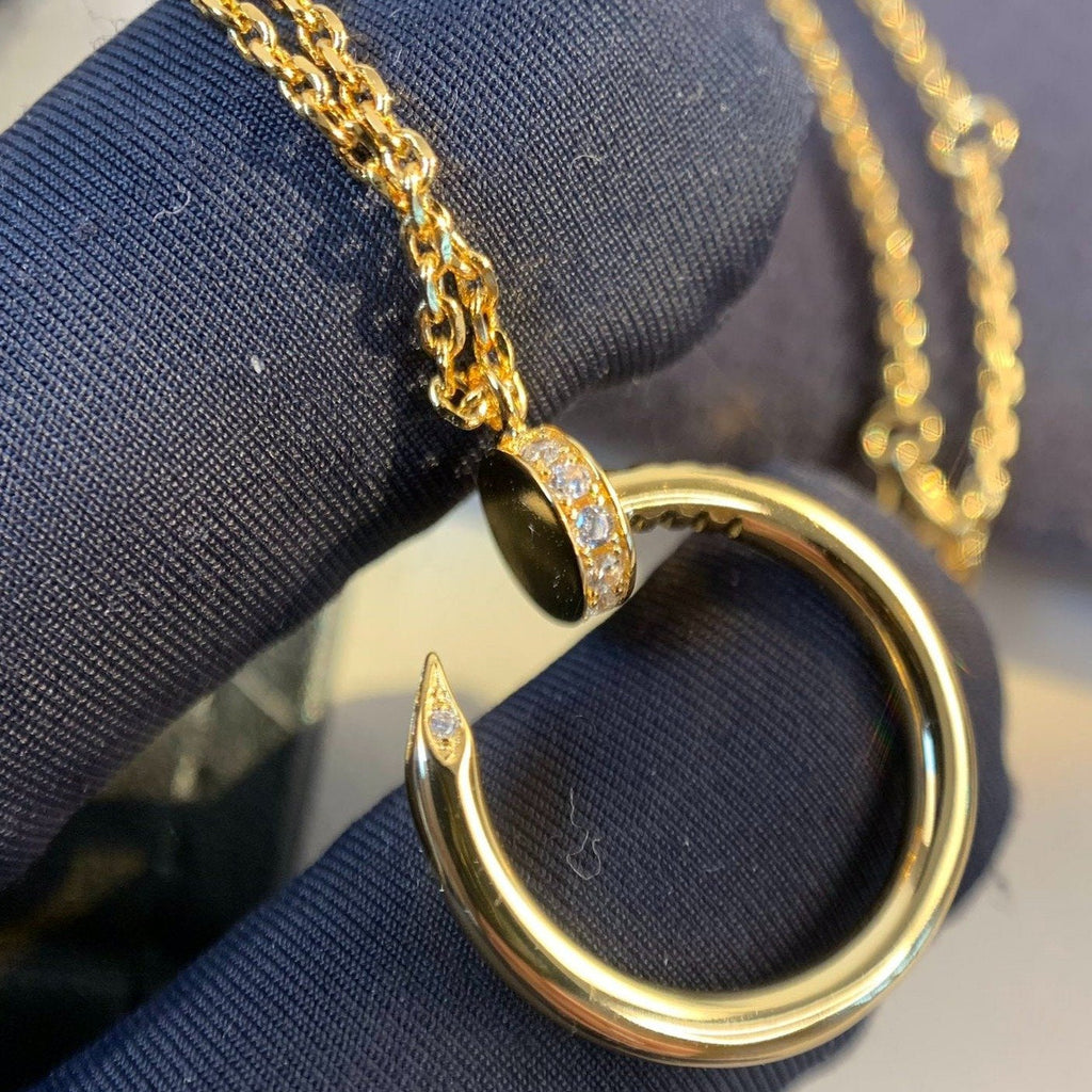 CARTIER JUSTE NECKLACE 2.2MM GOLD DIAMONDS