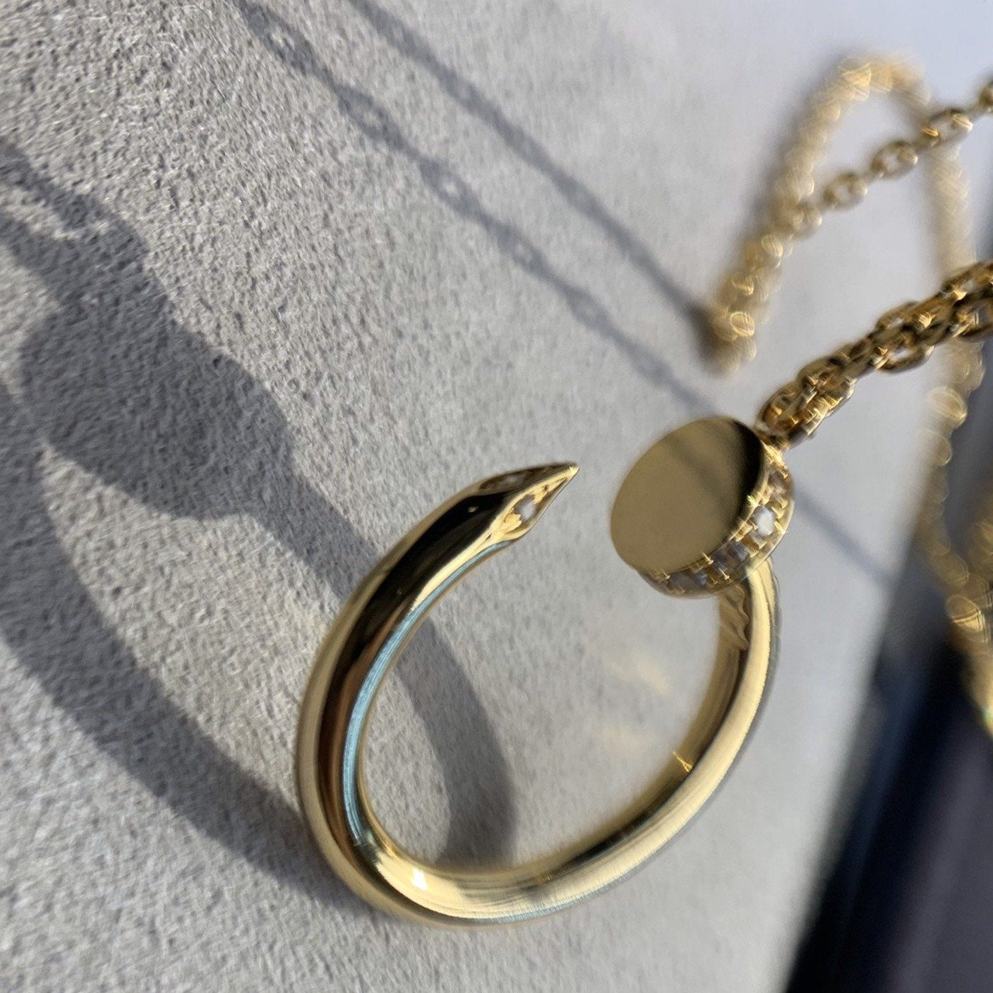 CARTIER JUSTE NECKLACE 2.2MM GOLD DIAMONDS