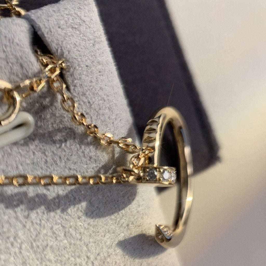 CARTIER JUSTE NECKLACE 2.2MM PINK GOLD DIAMONDS