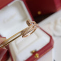 CARTIER JUSTE RING 1.8MM PINK GOLD DOUBLE ROW DIAMONDS