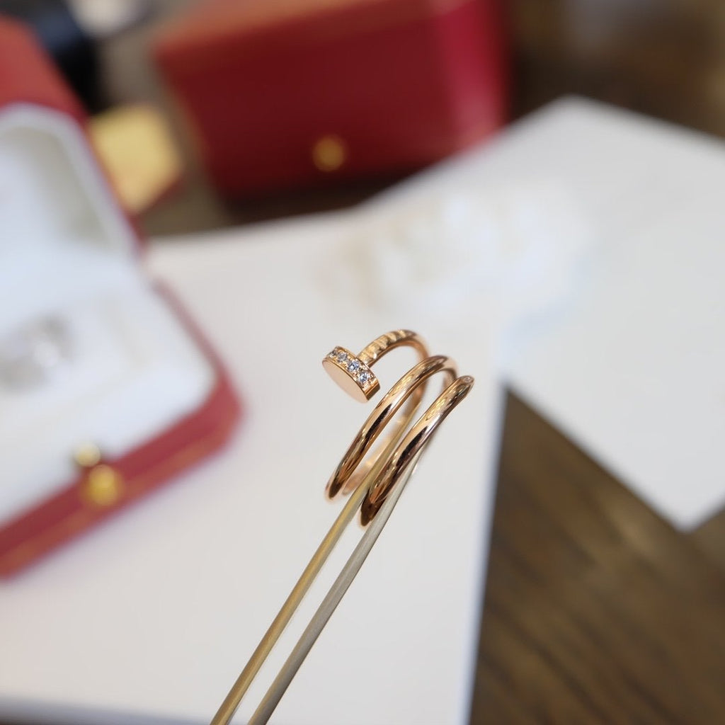 CARTIER JUSTE RING 1.8MM PINK GOLD DOUBLE ROW
