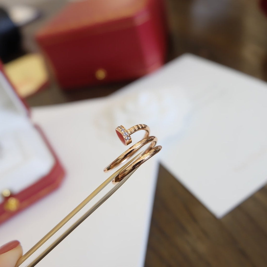 CARTIER JUSTE RING 1.8MM PINK GOLD DOUBLE ROW