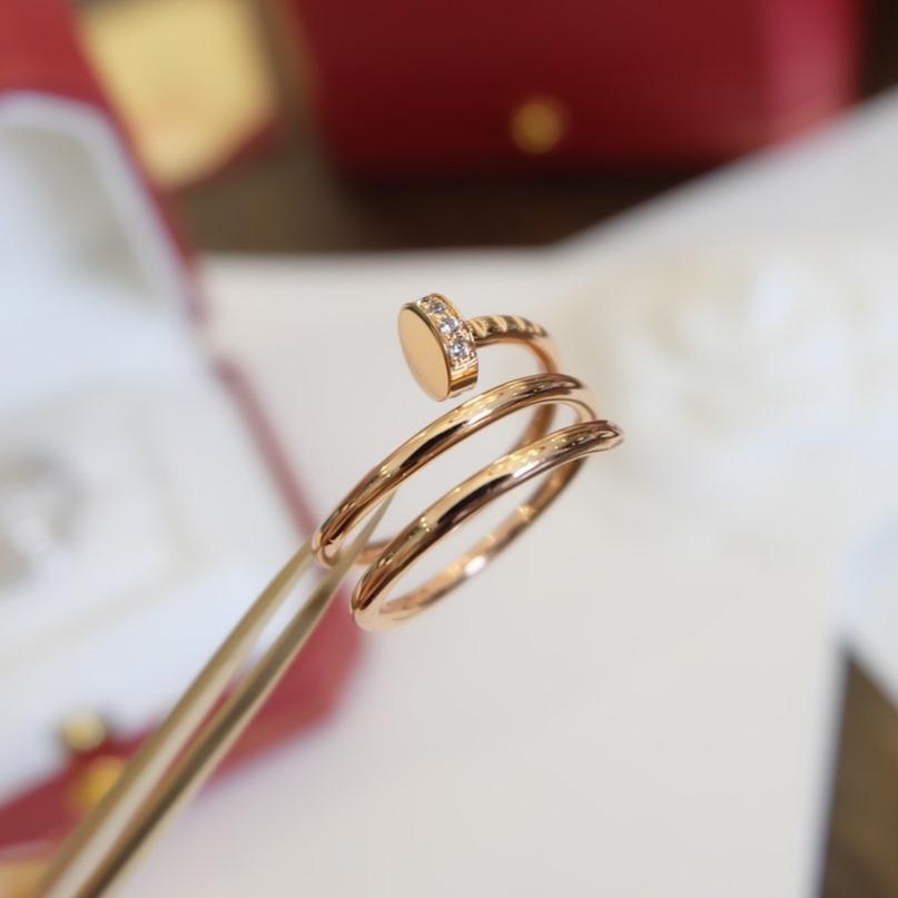 CARTIER JUSTE RING 1.8MM PINK GOLD DOUBLE ROW