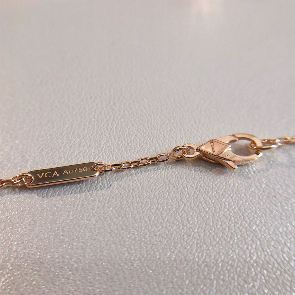 Van Cleef & Arpels CLOVER PINK-GOLD NECKLACE