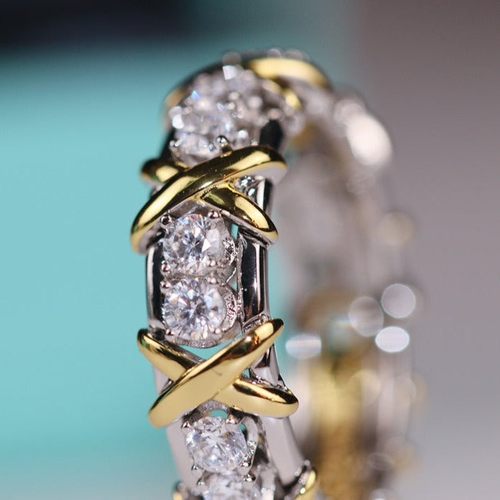 TIFFANY SIXTEEN STONE RING GOLD