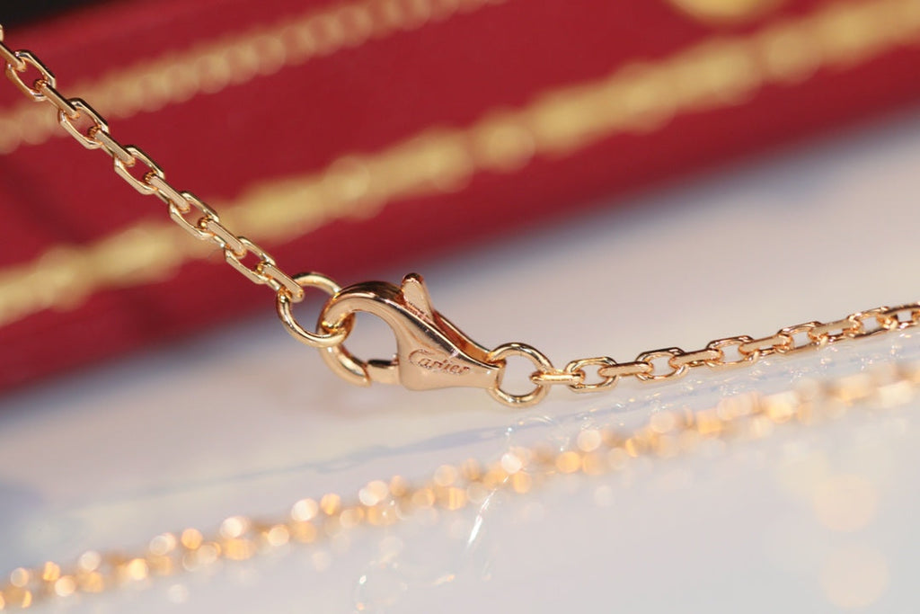 CARTIER LOVE DOUBLE RING DIAMOND NECKLACE