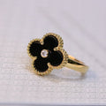 Van Cleef & Arpels CLOVER ONYX RING GOLD DIAMOND