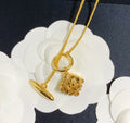 LOEWE ANAGRAM GOLD NECKLACE