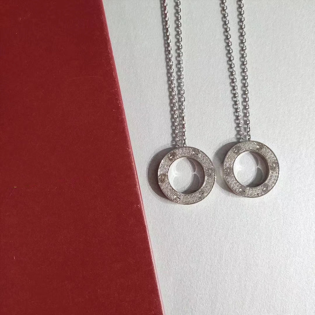 CARTIER LOVE NECKLACE ADJUSTABLE SILVER
