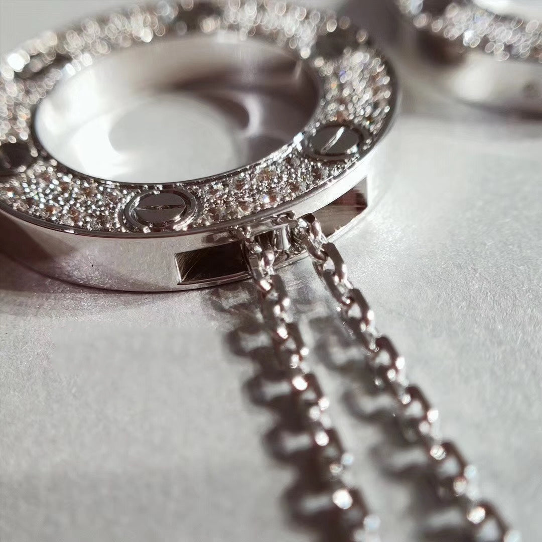 CARTIER LOVE NECKLACE ADJUSTABLE SILVER