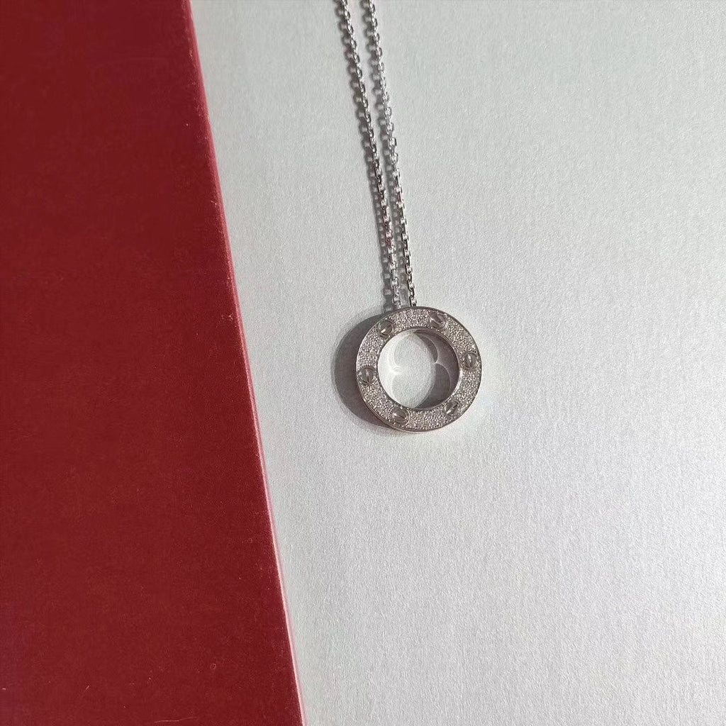 CARTIER LOVE NECKLACE ADJUSTABLE SILVER