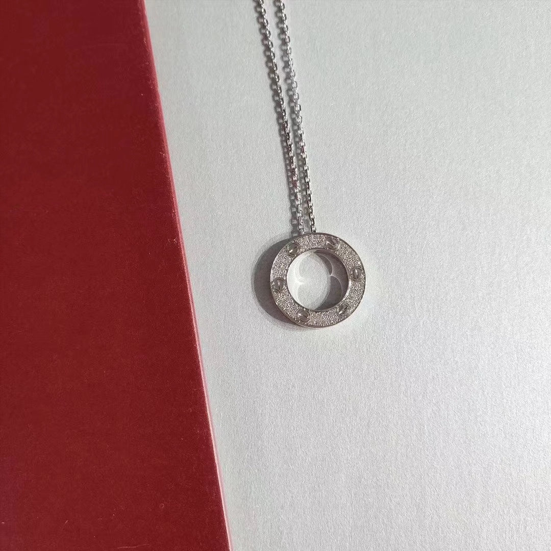 CARTIER LOVE NECKLACE ADJUSTABLE SILVER