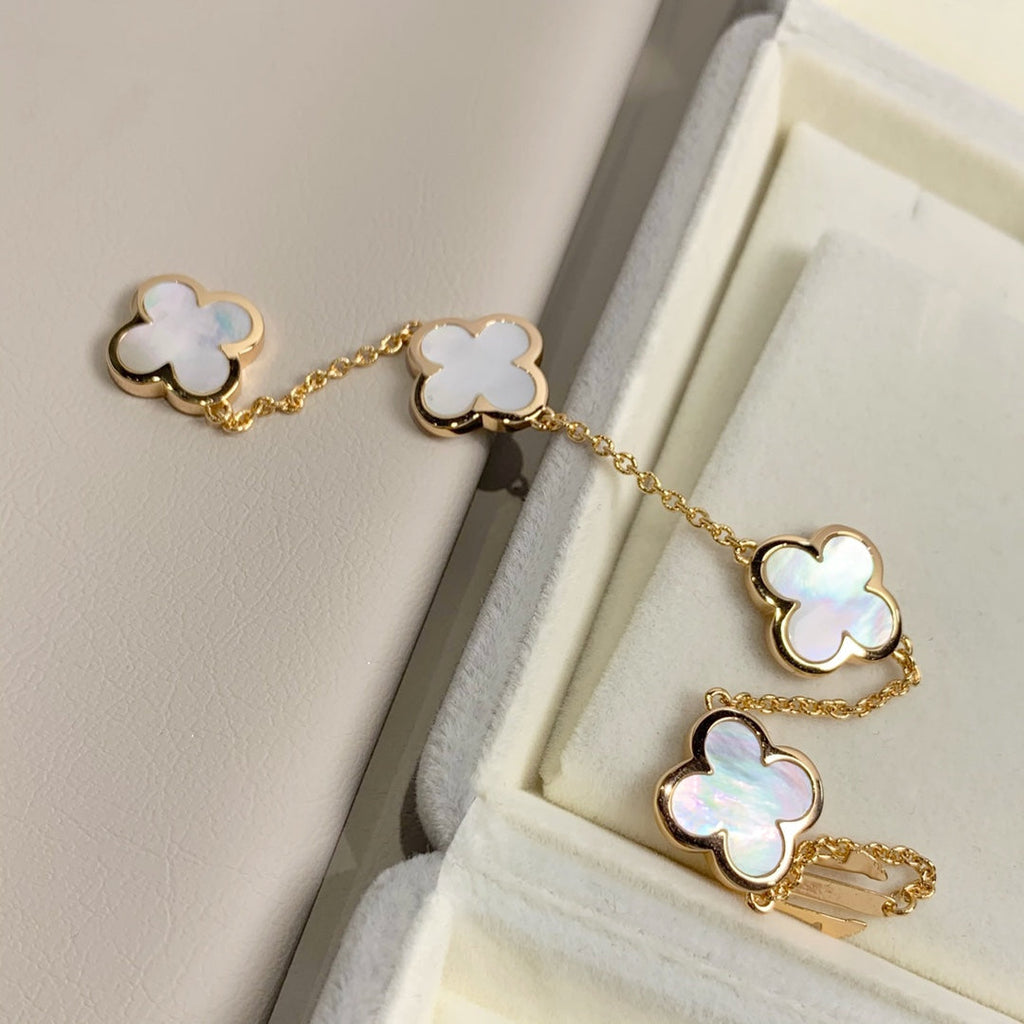 Van Cleef & Arpels PURE CLOVER MOP BRACELET 4 MOTIFS