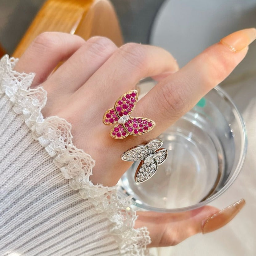 Van Cleef & Arpels TWIN BUTTERFLY DIAMOND RING