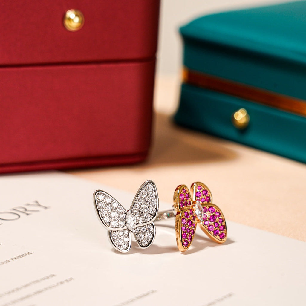 Van Cleef & Arpels TWIN BUTTERFLY DIAMOND RING