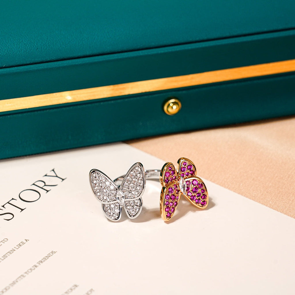 Van Cleef & Arpels TWIN BUTTERFLY DIAMOND RING