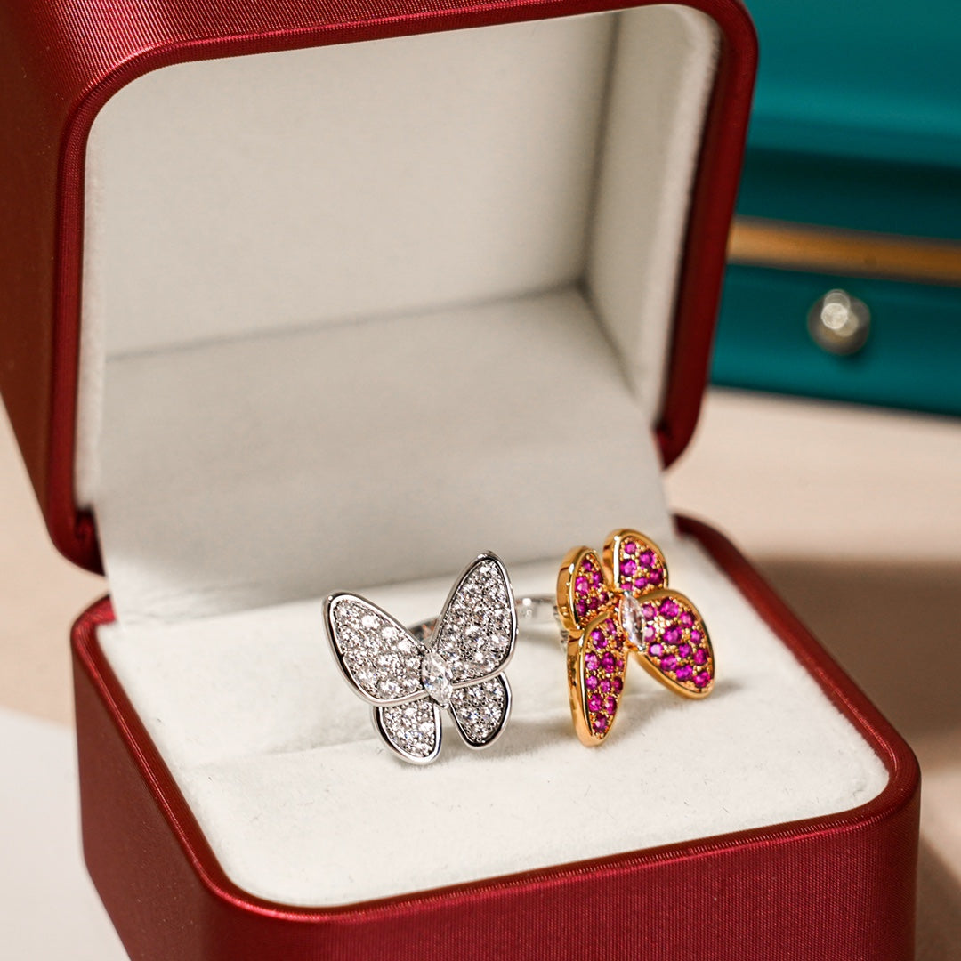Van Cleef & Arpels TWIN BUTTERFLY DIAMOND RING