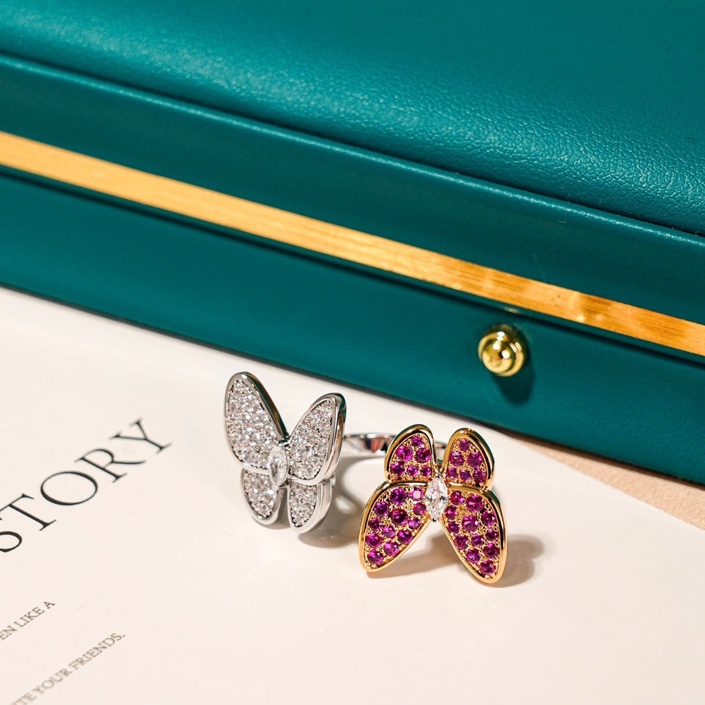 Van Cleef & Arpels TWIN BUTTERFLY DIAMOND RING