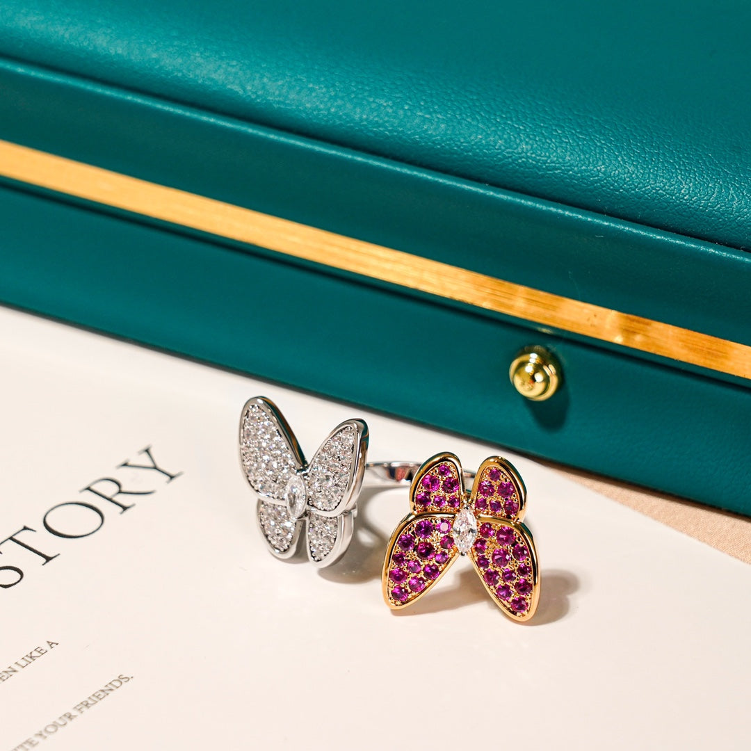 Van Cleef & Arpels TWIN BUTTERFLY DIAMOND RING