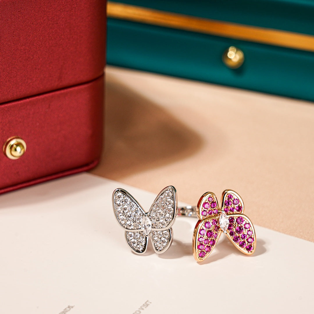 Van Cleef & Arpels TWIN BUTTERFLY DIAMOND RING