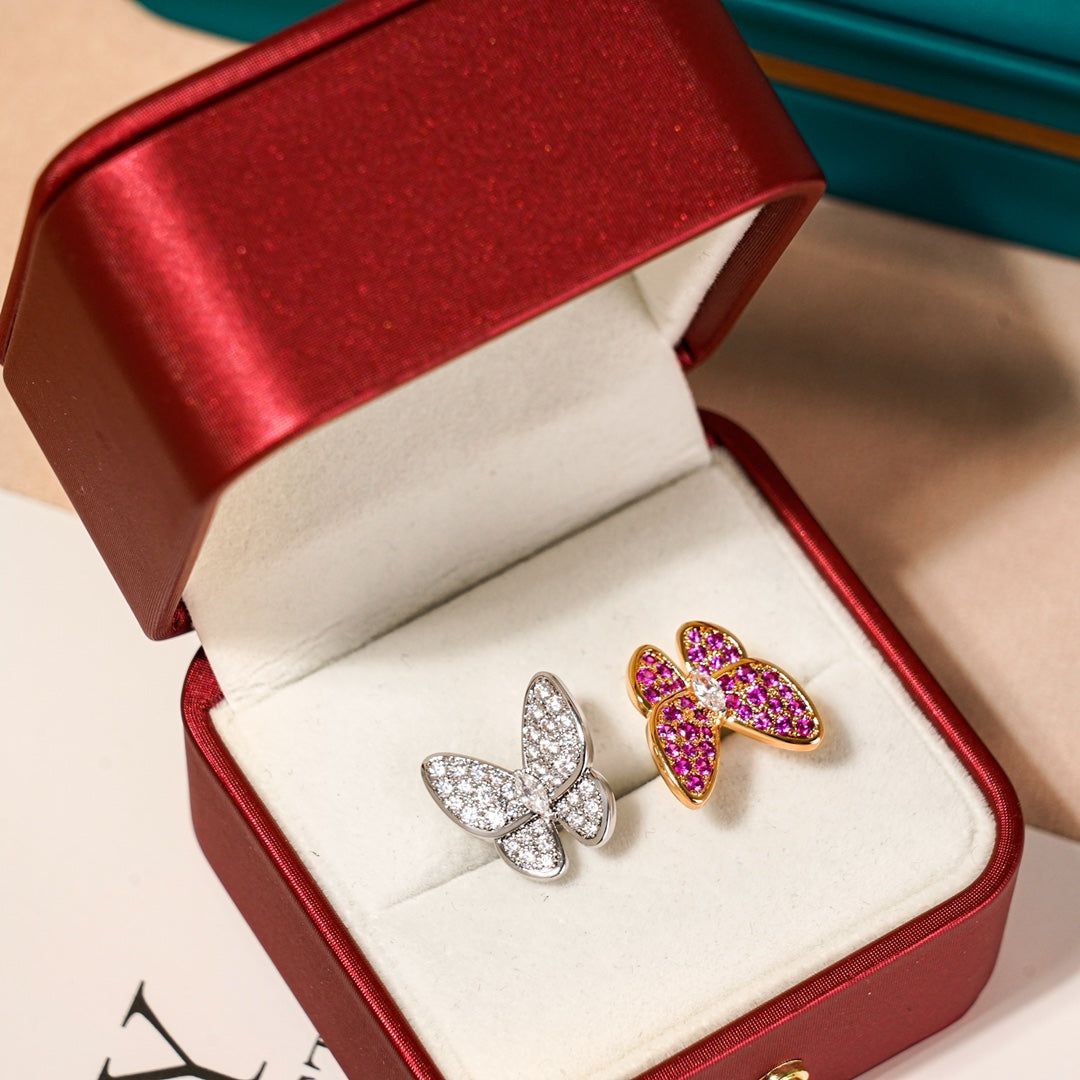 Van Cleef & Arpels TWIN BUTTERFLY DIAMOND RING