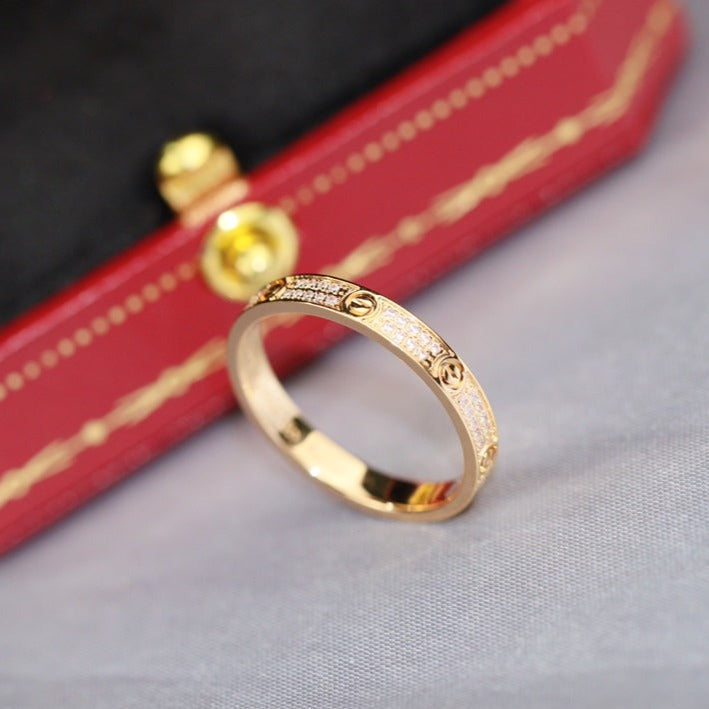 CARTIER LOVE RING 2.65MM GOLD DIAMOND
