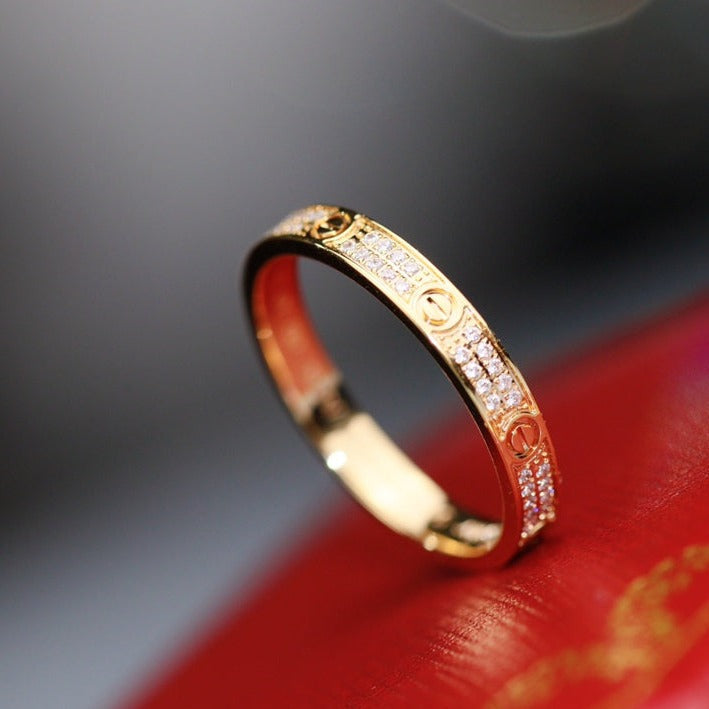 CARTIER LOVE RING 2.65MM GOLD DIAMOND
