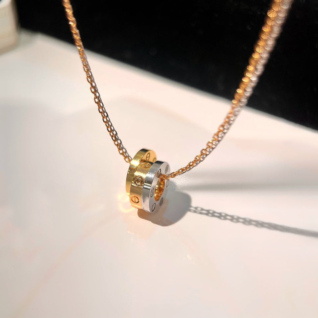 CARTIER LOVE TRIPLE RING NECKLACE