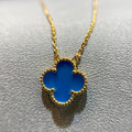 Van Cleef & Arpels CLOVER PEDANT TURQUOISE NECKLACE