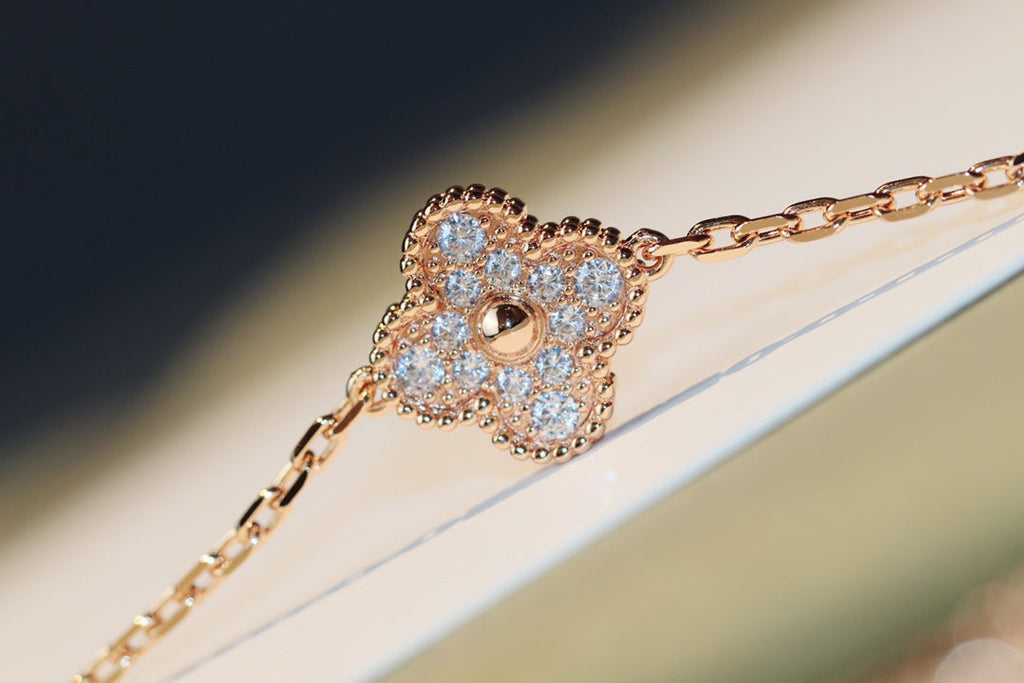 Van Cleef & Arpels CLOVER 20 MOTIFS DARK MOP DIAMOND PINK GOLD