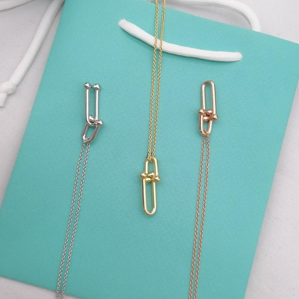 TIFFANY HARDWEAR GOLD DROP PEDANT NECKLACE