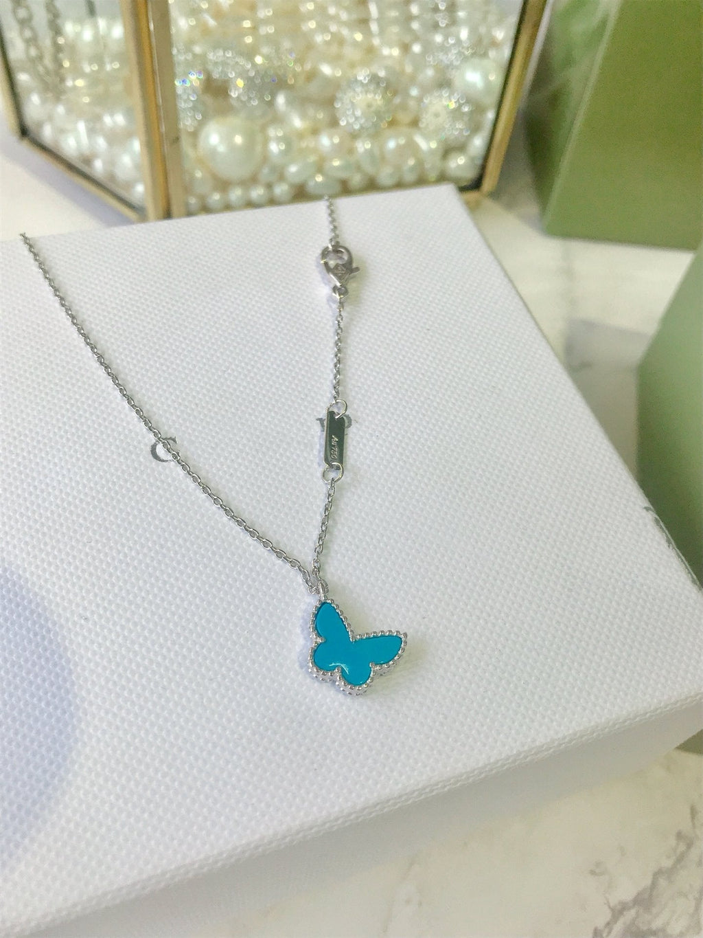 Van Cleef & Arpels BUTTERFLY TURQUOISE SILVER BRACELET