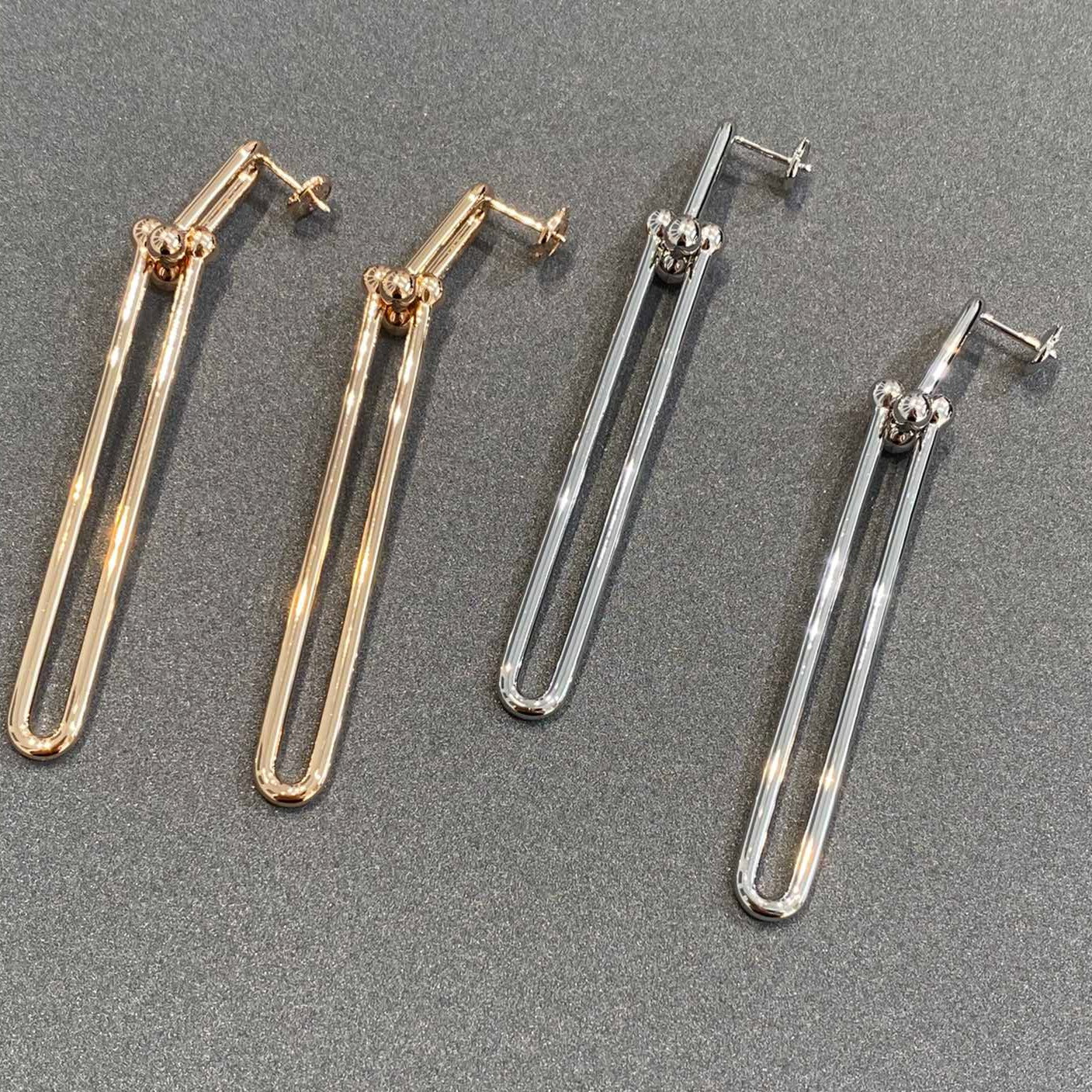 TIFFANY HARDWEAR DOUBLE LONG LINK EARRINGS