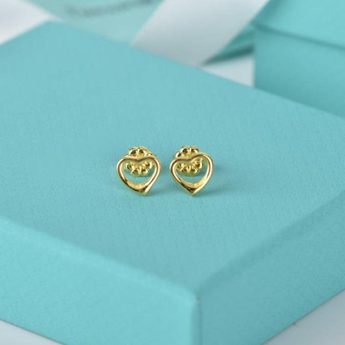 TIFFANY OPEN HEART STUD EARRINGS