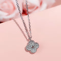 Van Cleef & Arpels CLOVER SILVER DIAMOND NECKLACE