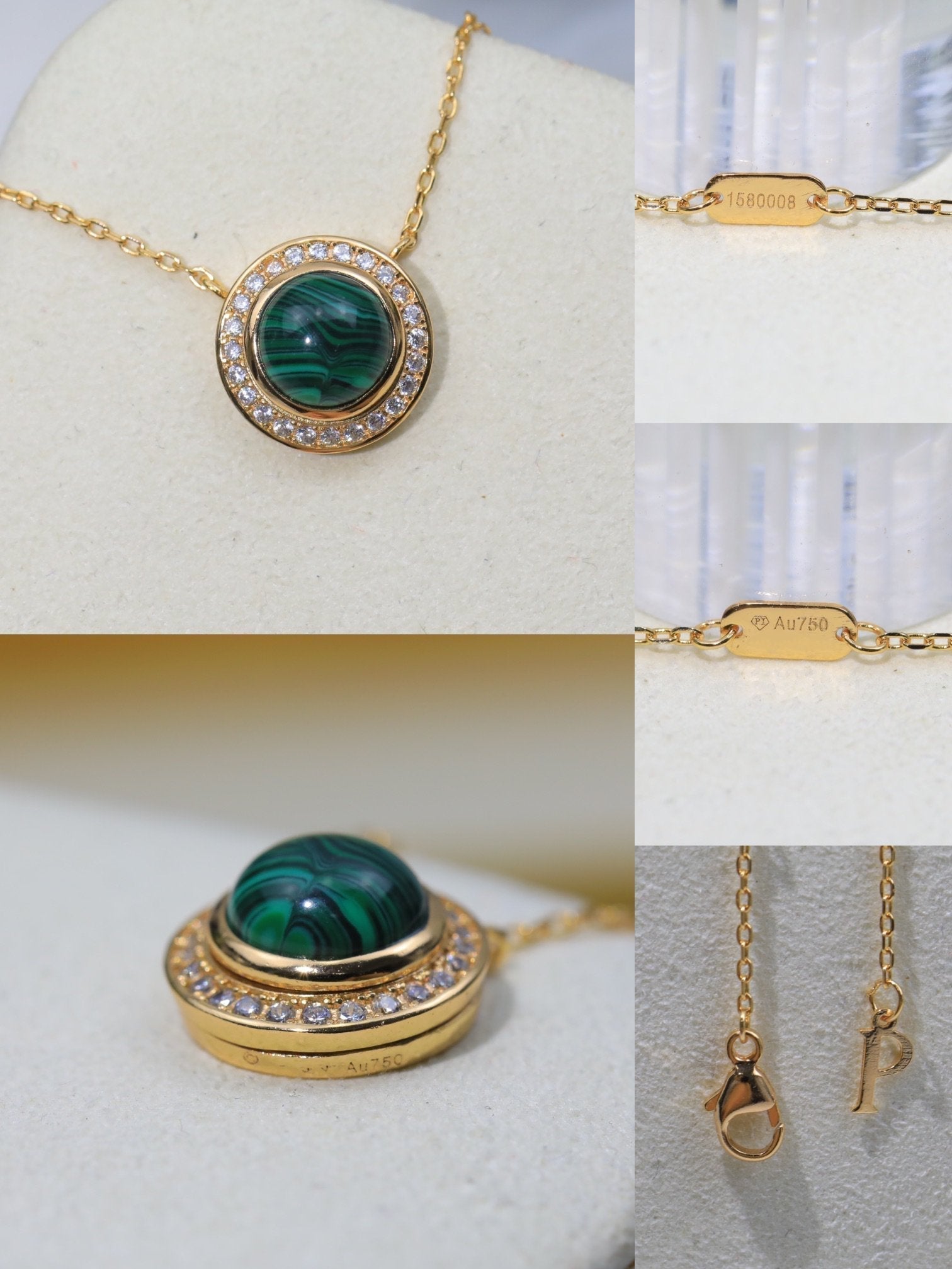 PIAGET POSSEISION MALACHITE DIAMOND NECKLACE