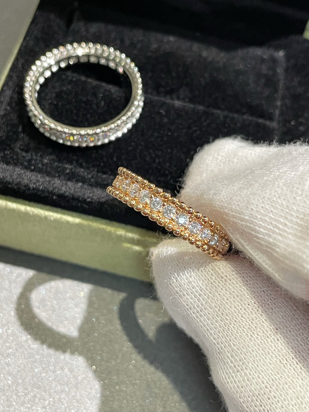 Van Cleef & Arpels PERLEE DIAMOND PINK GOLD RING